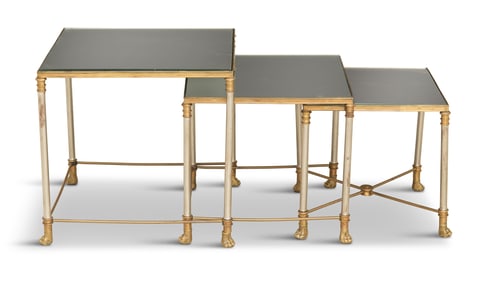 Set of Three Maison Jansen Nesting Tables