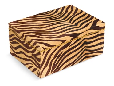 Faux Zebra-Patterned Hide Box