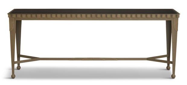 Custom David Mudge Metal and Glass Sofa Table