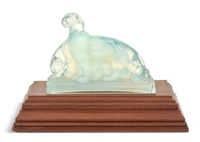 French Sabino Molded Crystal Art Deco Panther