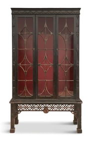 Labeled Baker Furniture Ebonized Vitrine