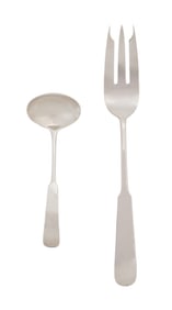 Two American Hand-Crafted Silver Serving Pieces
