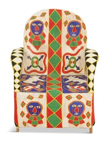 Nigerian Yoruba Beaded Armchair