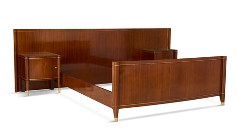 De Coene Freres Art Deco Bed and Night Stands