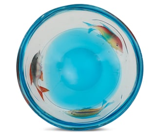 Roberto Cammozzo Murano "Aquarium" Bowl