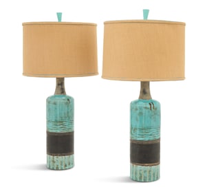 Pair of Pottery Table Lamps