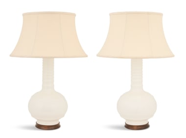 Pair of Hwang Bishop Pottery Table Lamps