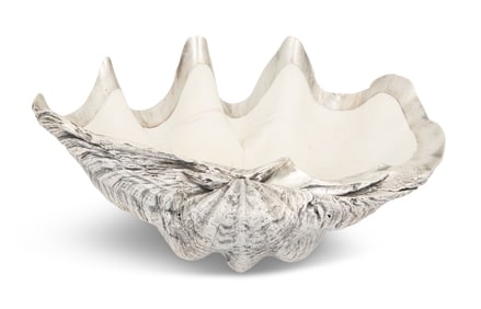 Large Silver-Clad Clam Shell