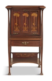 Scottish Art Nouveau Mahogany Secretary