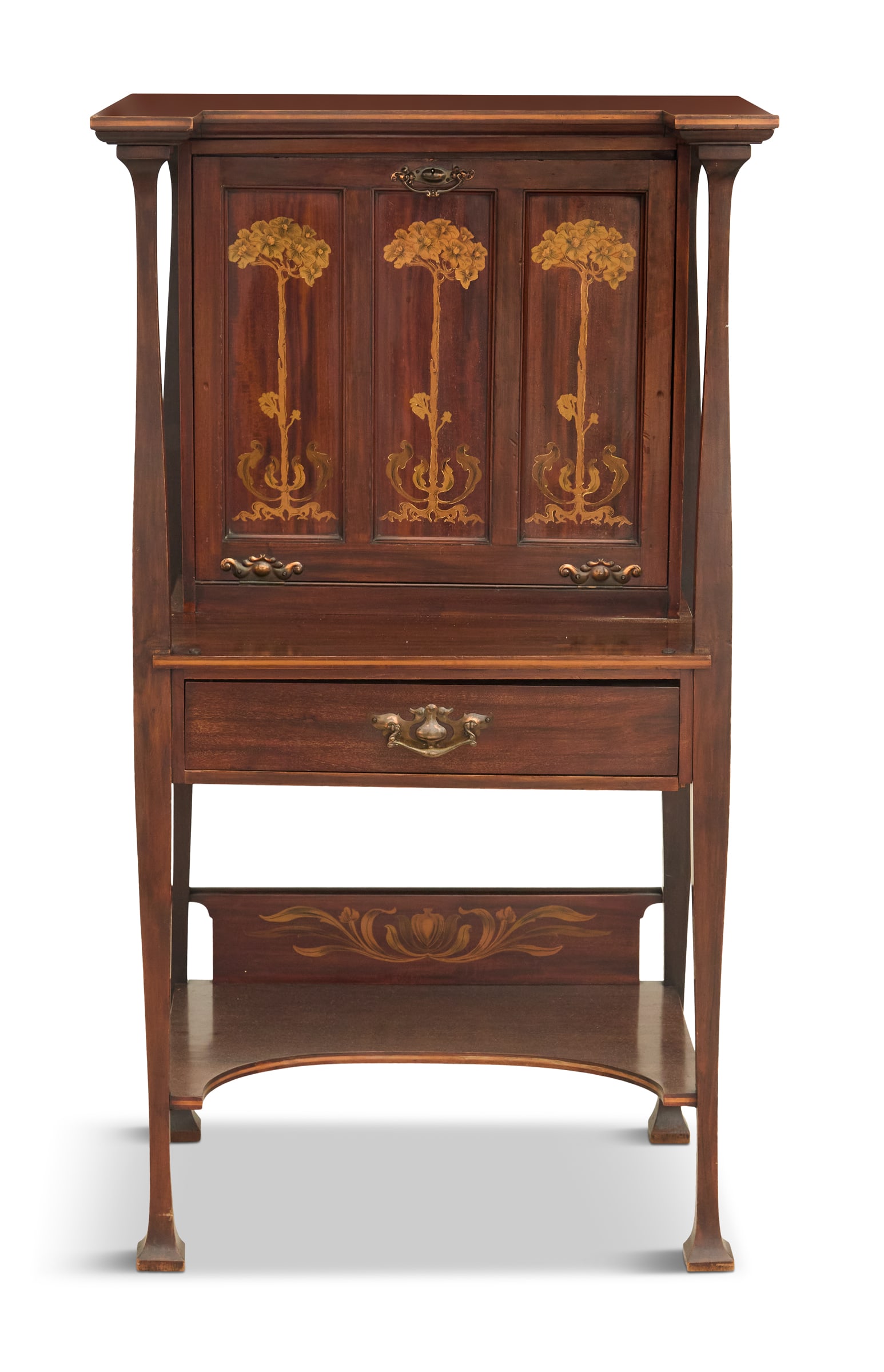 Scottish Art Nouveau Mahogany Secretary (1 of 4)