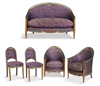 Paul Follot-Attributed Art Deco Salon Suite