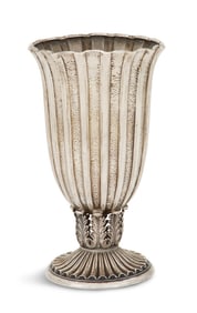 Spanish Silver Modernist Vase