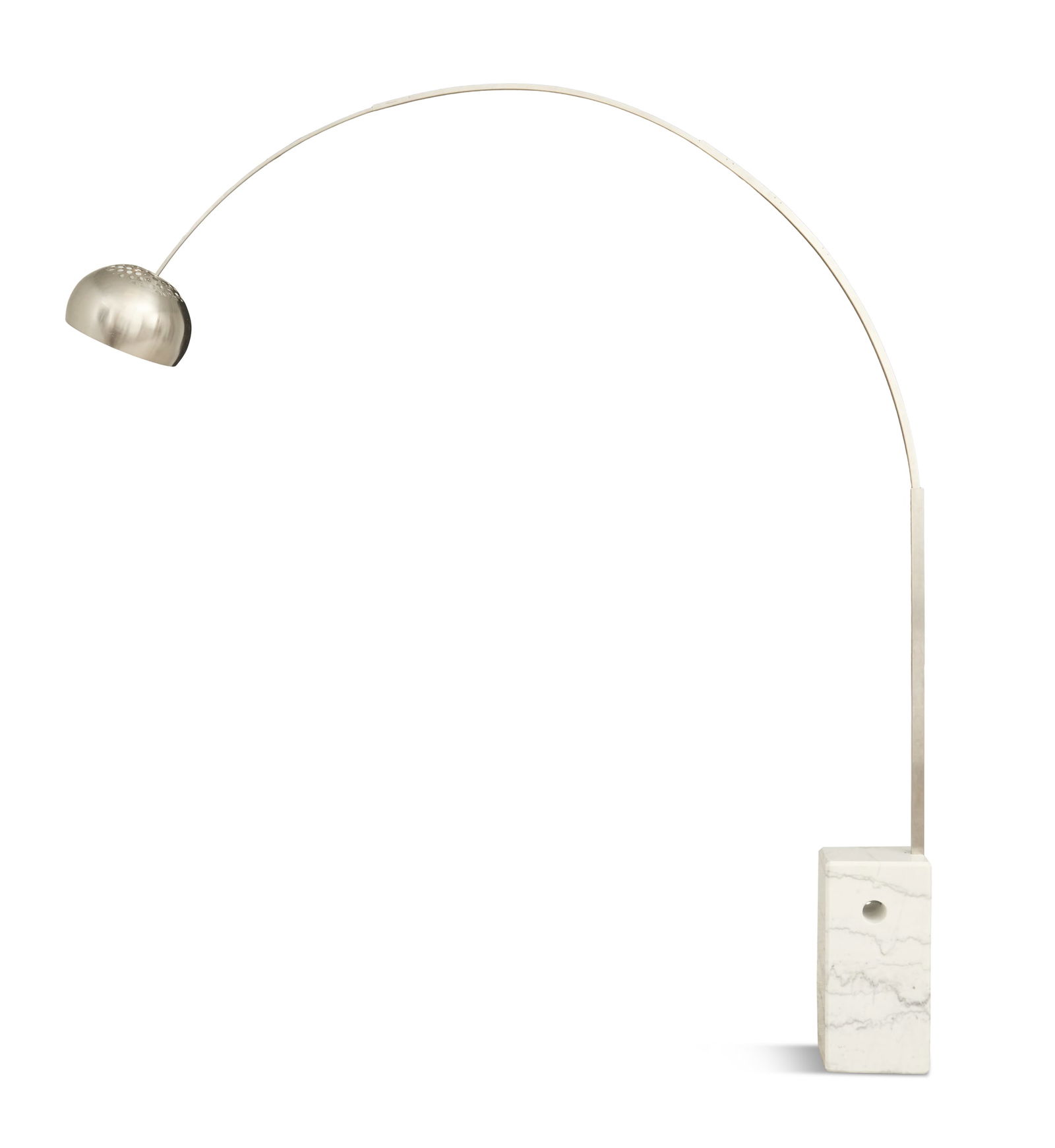 "Arco" Stainless Steel and Marble Floor Lamp (1 of 7)
