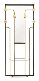 Art Deco Brass and Metal Hall Stand