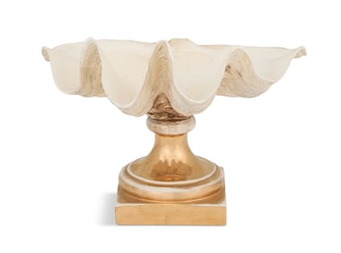 Clamshell and Porcelain Compote