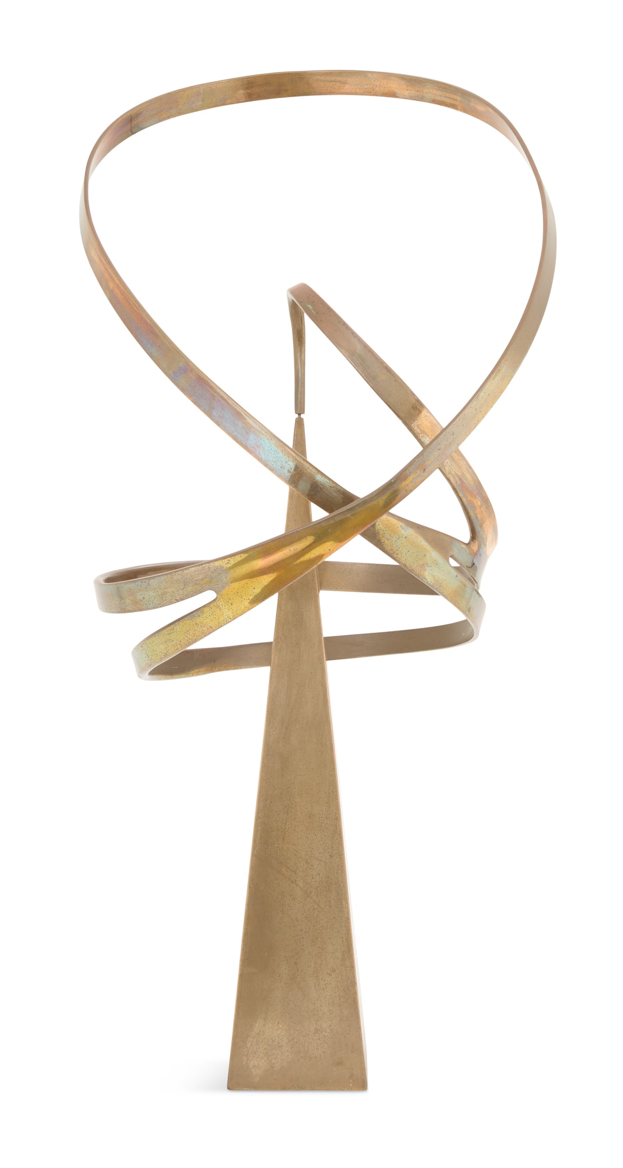 Bill Keating (American, b. 1932): Bill Keating(American, b. 1932)"Untitled", 1998bronze kinetic sculptureincised signature, dated and copyright-marked along one side.h. 34-1/2", d. 15", span 20"