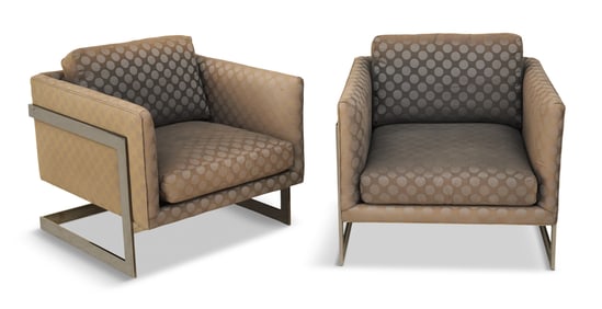 Pair of Thayer Coggin "989" Lounge Chairs