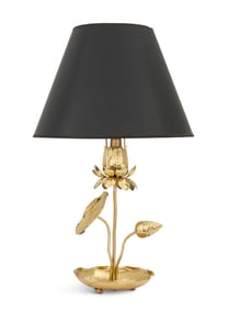 Feldman Lighting Co. Brass Lotus Table Lamp