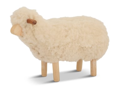 Wool Sheep Footstool