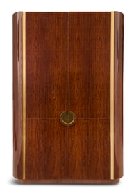 Mid-Century Modern-Style Mahogany Armoire