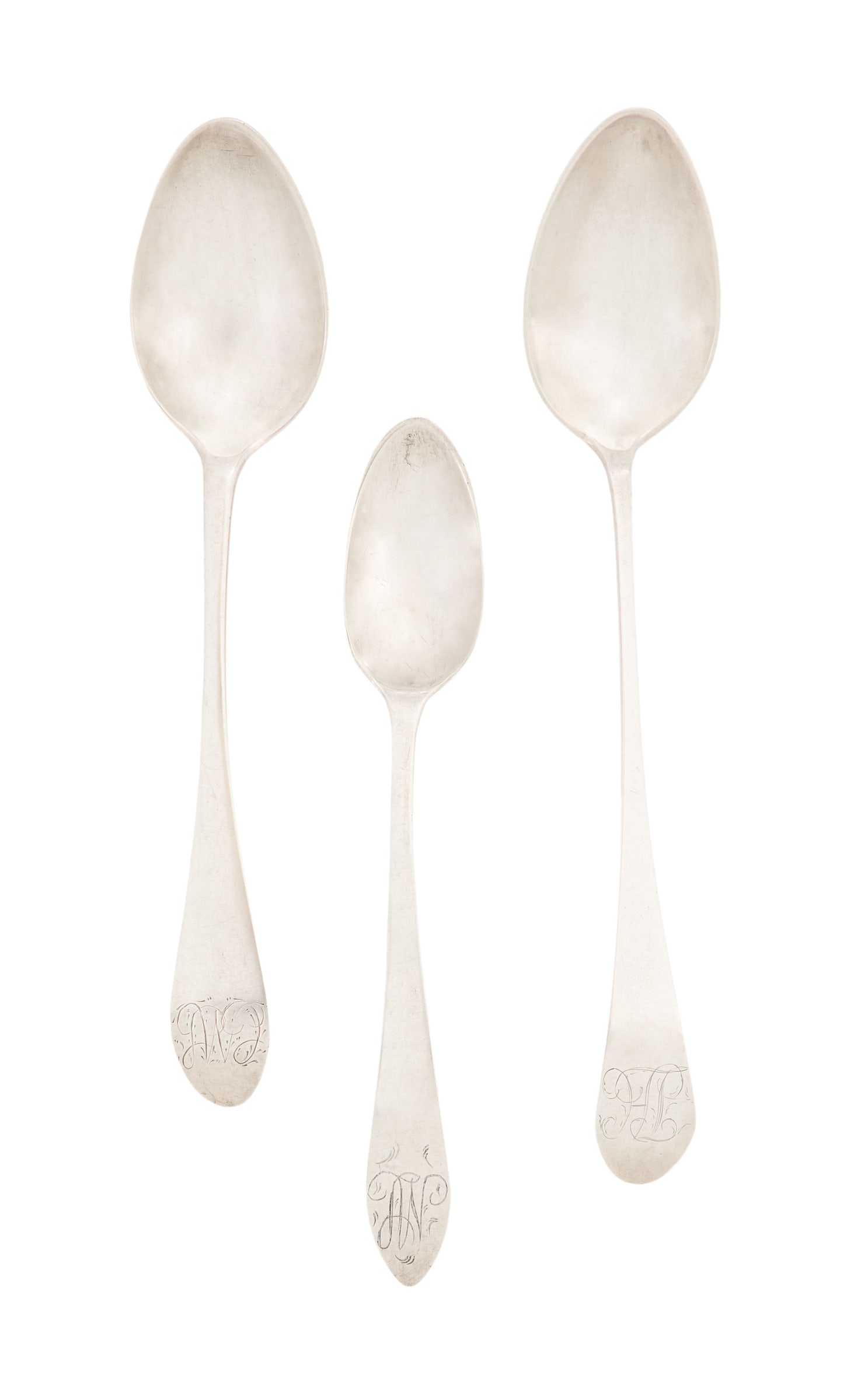 Three "Picture Back" Coin Silver Teaspoons (1 of 8)