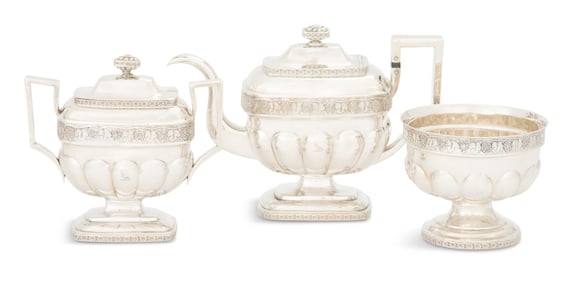 New York Coin Silver Tea Set