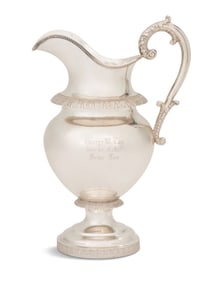 New York Neoclassical Coin Silver Pitcher