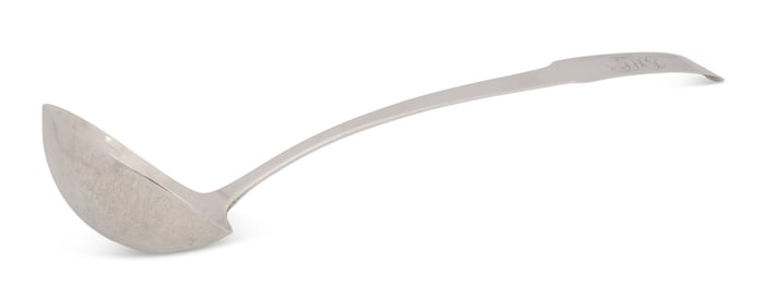 New York "Fiddle" Coin Silver Ladle