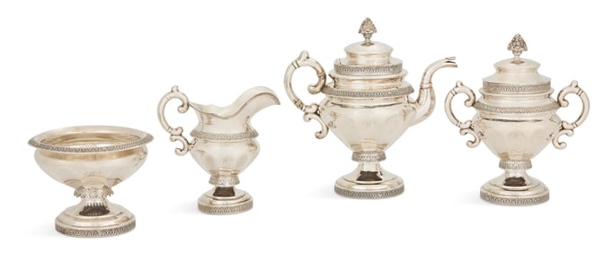 New York Coin Silver Tea Set