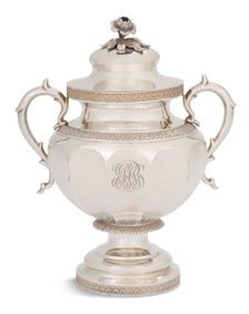 New York Coin Silver Sugar Urn