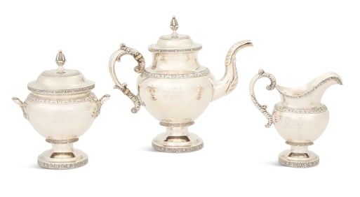 New York Coin Silver Tea Set