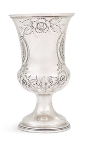 New York Agricultural Premium Coin Silver Goblet
