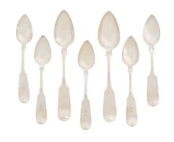 Seven Agricultural Premium Coin Silver Spoons