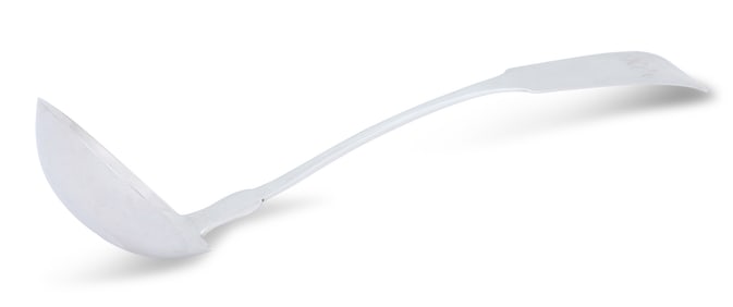 Boston "Fiddle" Coin Silver Ladle