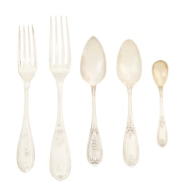 "Boston Olive" Coin Silver Flatware