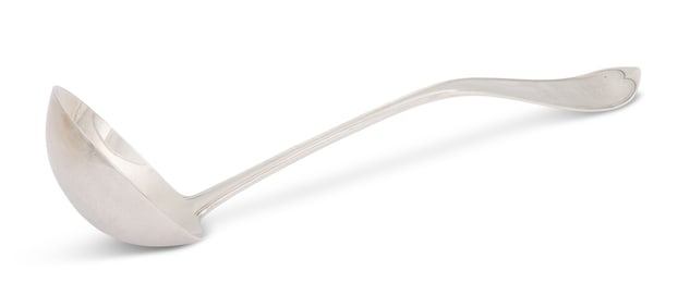 Boston "Oval Thread" Coin Silver Ladle