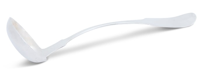 Maryland "Fiddle" Coin Silver Ladle