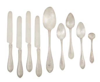 "Bead" Coin Silver Flatware