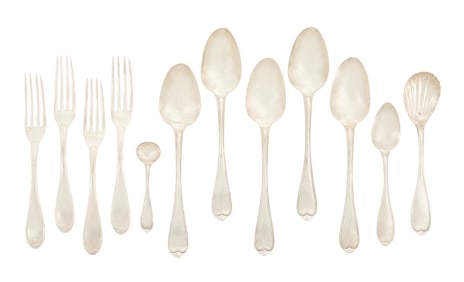 "Oval Thread" Coin Silver Flatware