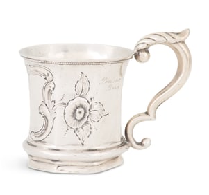 American Coin Silver Christening Cup