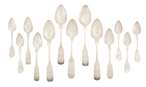 Collection of Philadelphia Coin Silver Flatware