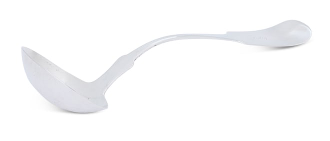 Philadelphia "Fiddle" Coin Silver Ladle