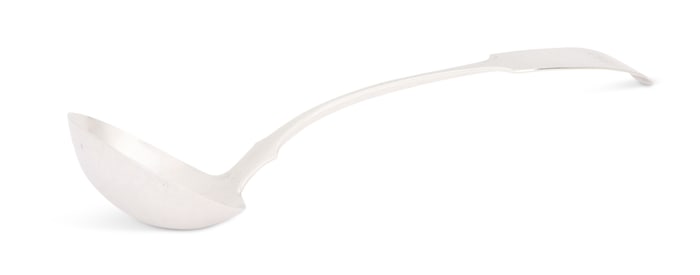 Philadelphia "Fiddle" Coin Silver Ladle