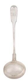 Philadelphia "Fiddle Thread" Coin Silver Ladle