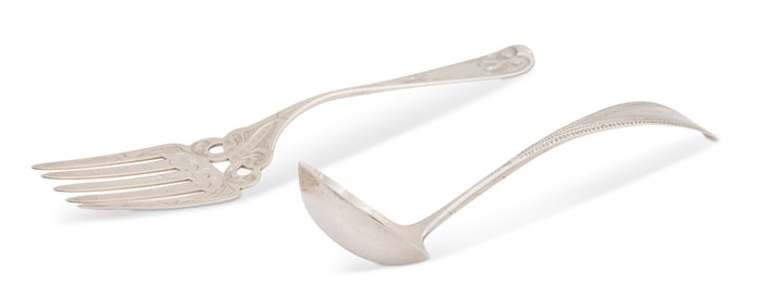 Two Philadelphia Coin Silver Serving Pieces