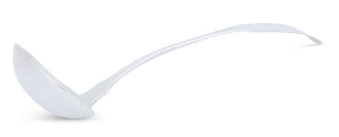 New York "Fiddle" Coin Silver Ladle