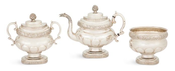 New York Coin Silver Tea Set