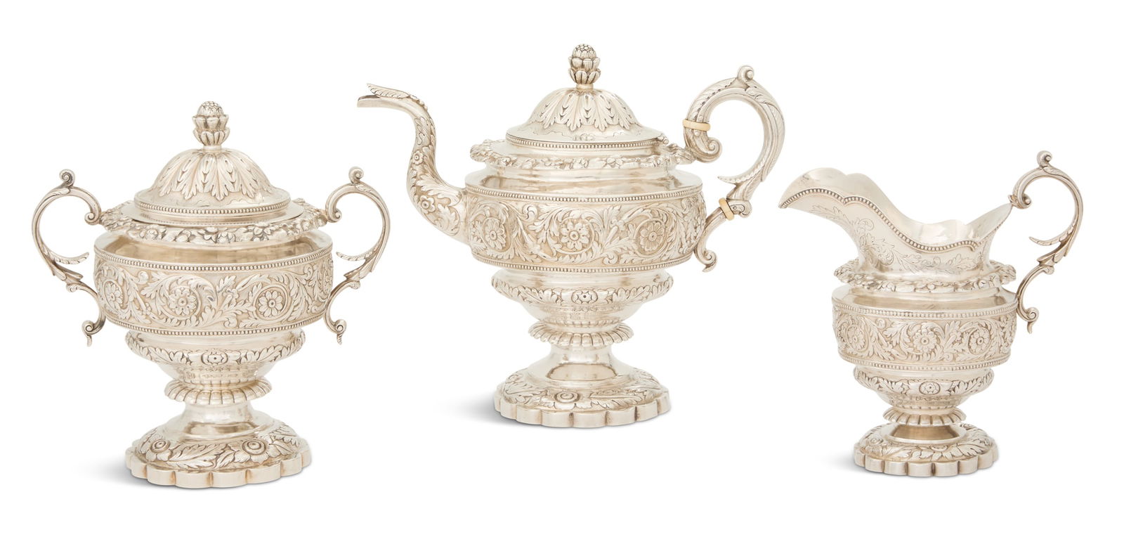 New York Coin Silver Tea Set (1 of 4)
