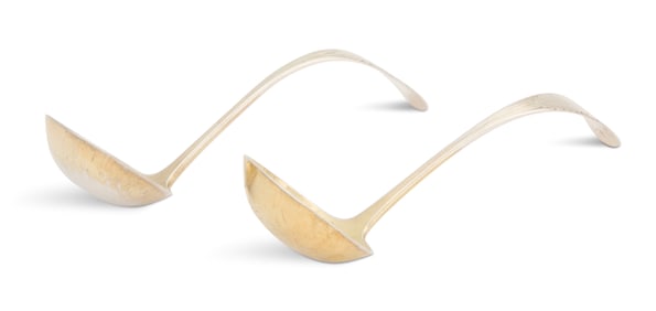 Pair of New York Coin Silver Sauce Ladles