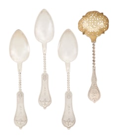 "Medallion Blank" Coin Silver Flatware